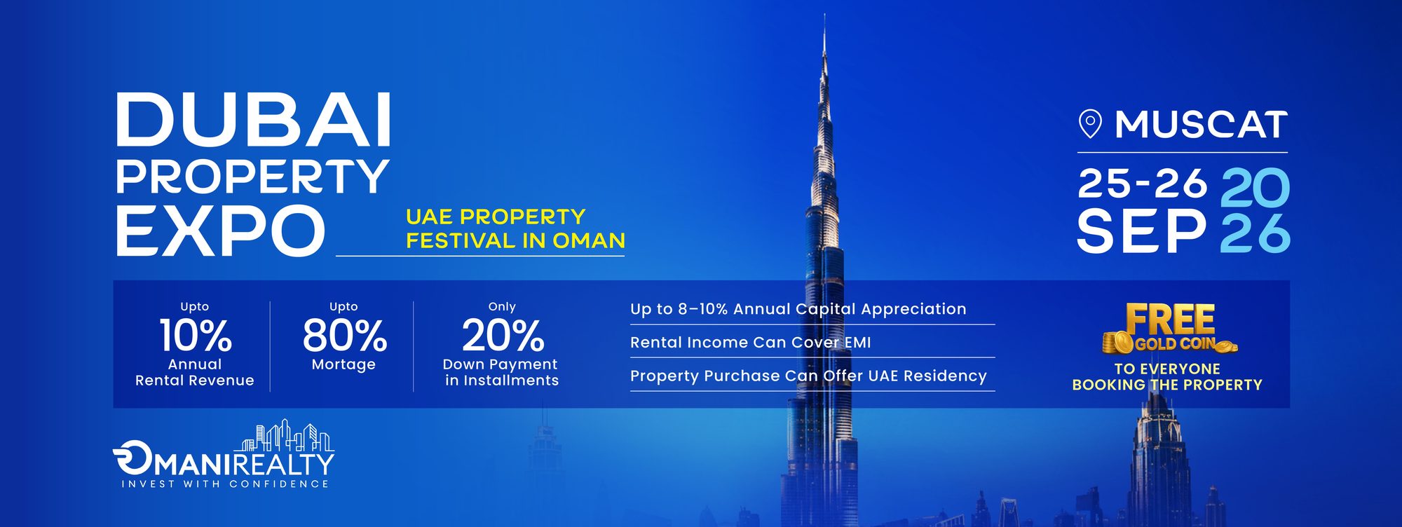 Dubai Property Expo — UAE Property Festival in Oman, 25–26 September 2026, Muscat